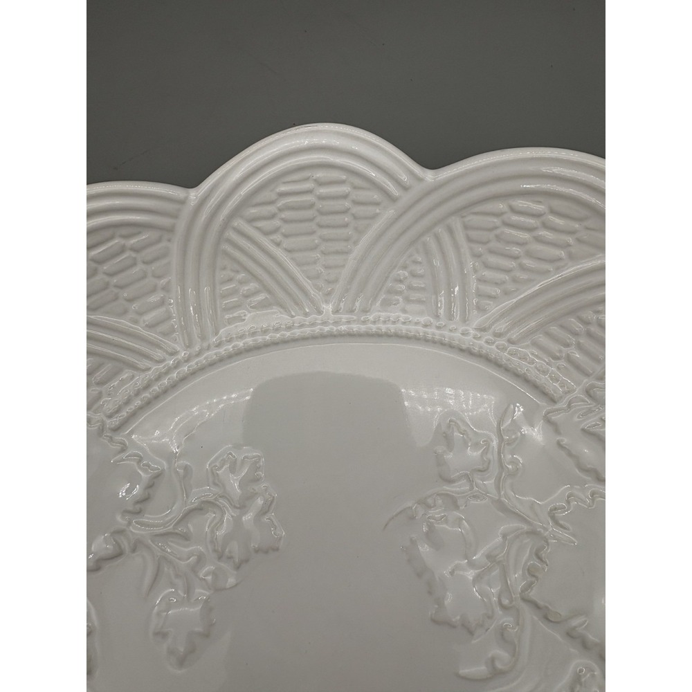 Vintage‎ Italian Ceramic Serving Platter Made in Neuwirth Italy Floral Design - Picture 10 of 11